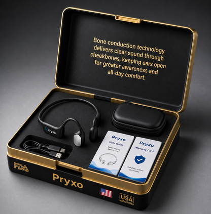 🔥 Final 2 Hours : Only Limited Stock Left🏆Pryxo® Bone Conduction Smart Hearing Headphones （Mayo Clinic Recommended）