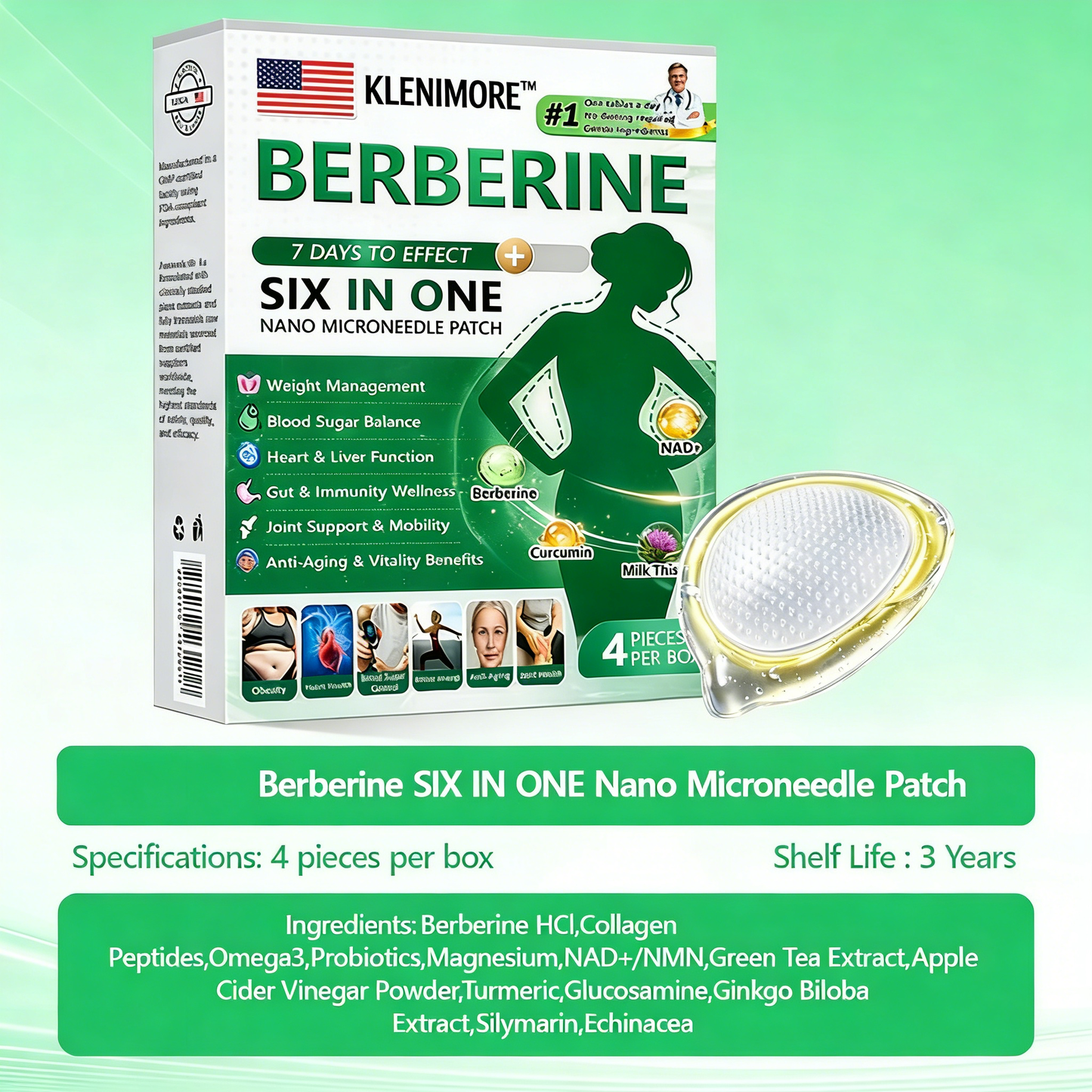 🧑‍⚕️🩺 Moringa · Berberine × NAD+ 𝟏𝟎-𝐢𝐧-𝟏 𝐀𝐝𝐯𝐚𝐧𝐜𝐞𝐝 𝐍𝐚𝐧𝐨 𝐌𝐢𝐜𝐫𝐨𝐧𝐞𝐞𝐝𝐥𝐞 𝐏𝐚𝐭𝐜𝐡 — 𝐎𝐧𝐜𝐞 𝐃𝐚𝐢𝐥𝐲, 𝐕𝐢𝐬𝐢𝐛𝐥𝐞 𝐑𝐞𝐬𝐮𝐥𝐭𝐬 𝐢𝐧 𝟕 𝐃𝐚𝐲𝐬