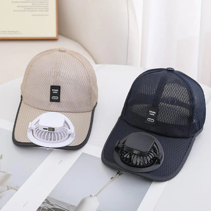 🧢 Summer Breathable Solar-Charging Fan Hat