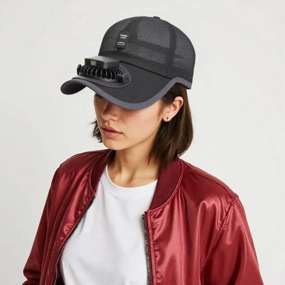 🧢 Summer Breathable Solar-Charging Fan Hat