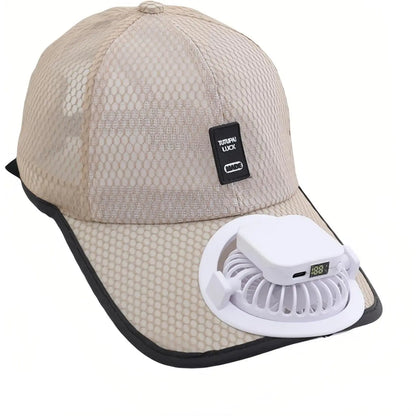 🧢 Summer Breathable Solar-Charging Fan Hat