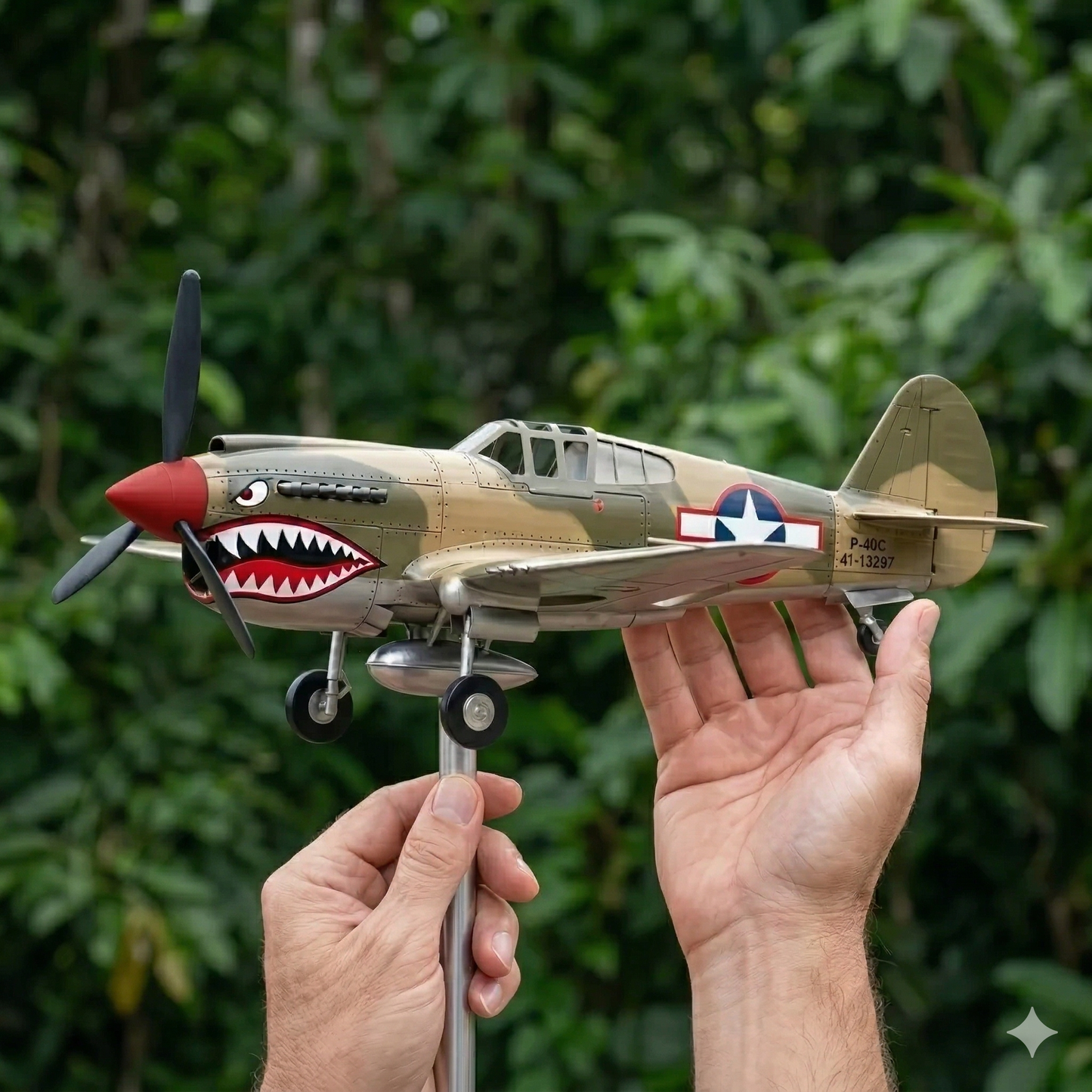 🛩️Shark Mouth Warplane Garden Wind Spinner