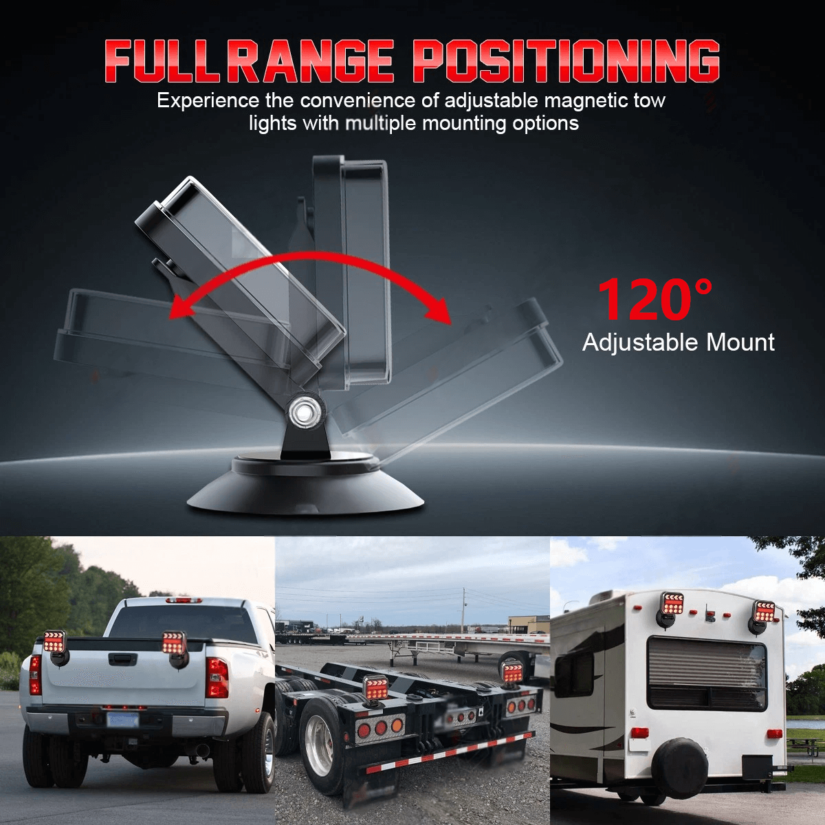 Wireless Magnetic Rechargeable LED Trailer Light Kit