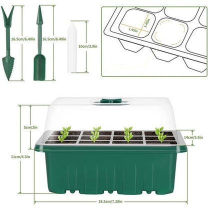 ⏰Limited offer 62% Discount🔥Seed Starter Trays with Grow Light