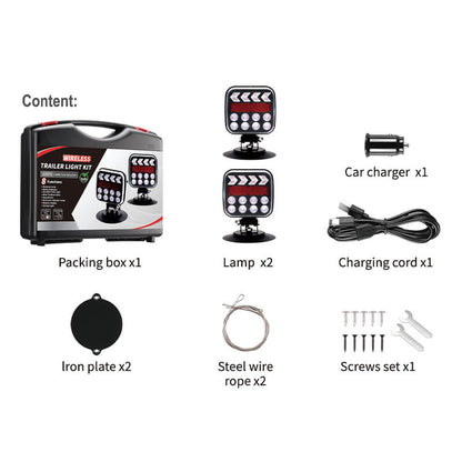 Wireless Magnetic Rechargeable LED Trailer Light Kit